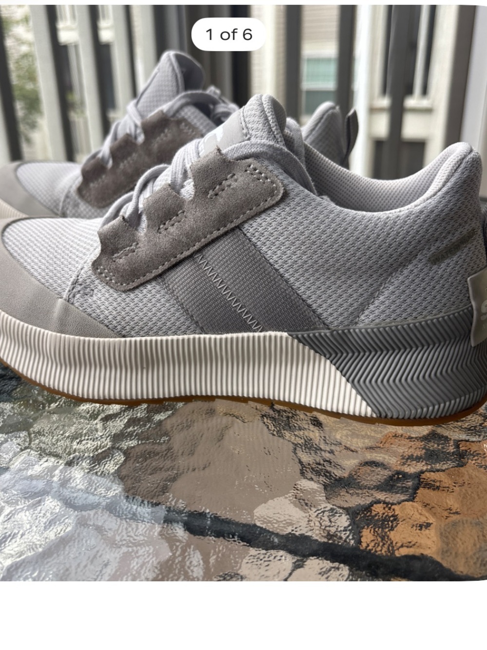 Sorel Gray Mesh & Suede Women's Casual Sneakers